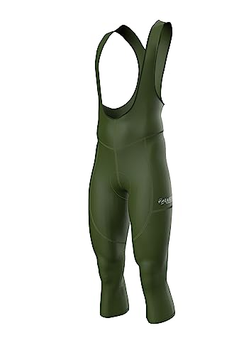 Zimco — Calcinhas acolchoadas para ciclismo de inverno 3/4, Oliva, GG