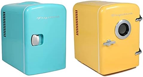 Frigidaire BLUE EFMIS149_AMZ Mini Compact Cooler Fridge, 4 Liter Capacity Chills Six 12 oz Cans, standard & EFMIS151 Mini Compact Personal Home Office Fridge Cooler, 4L Capacity