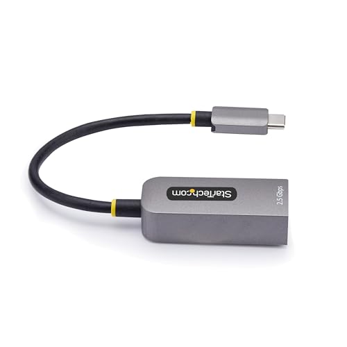 Image of StarTech 2.5GbE USB-C to Ethernet Adapter, NBASE-T NIC, Thunderbolt