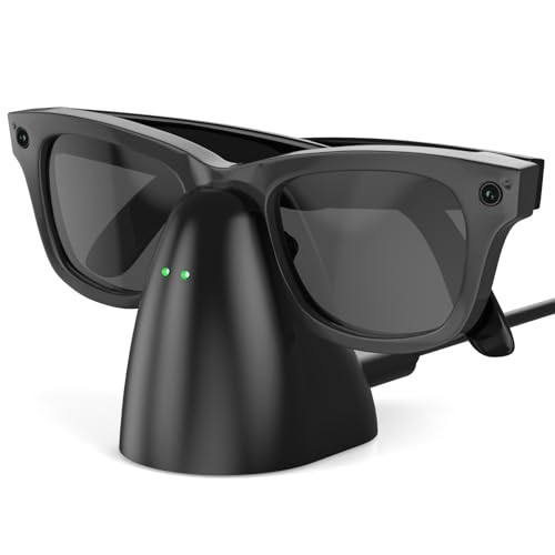 Charger Stand Compatible with RayBan Meta Smart Glasses Portable Charging Dock for Wayfarer Headliner & Skyler Gen 1 with 59 USB-C Cable (Not for Oakley HSTN & Display)