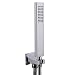 Ownace Square Solid Brass Chrome Hand Held Shower Head With Wall Connector and Hose Set
