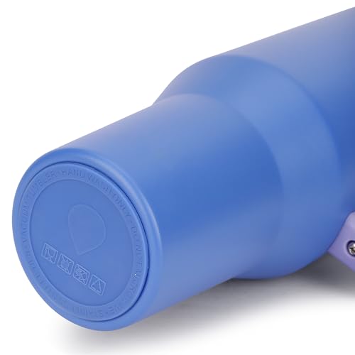 Image of House of Quirk 1200ML Tumbler with Handle & Simple Flip Straw - Car Cup Holder Friendly, Leak Resistant Stainless Steel Water Bottle with Rubber Base (Lime Rickey)