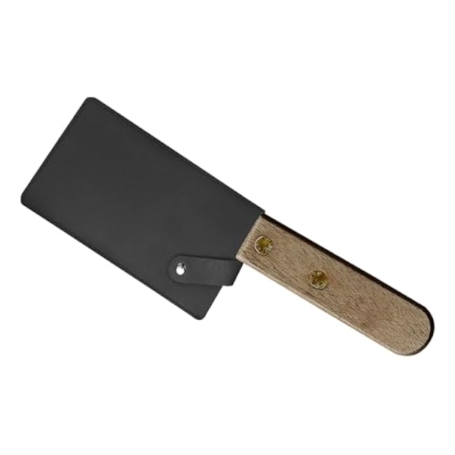 PATIKIL PU Leather Knife Meat Cleaver Sheath, Waterproof Chef Knife Guards Wide Knife Protector Cleaver Cover for Home Kitchen, Black