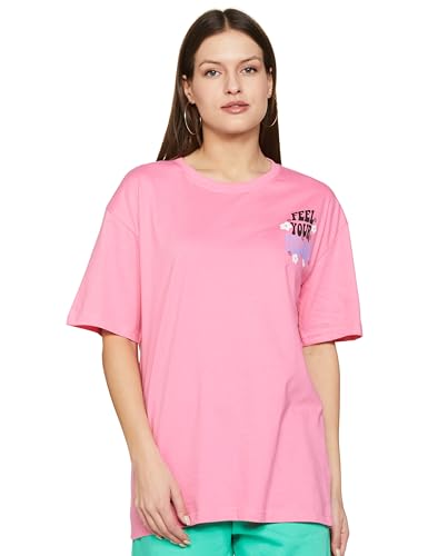 Image of T2F Women's Cotton Oversized Fit T-Shirt (Pack of 3)