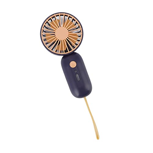 Fdit Mini Ventilador Portátil con 3 Modos de Velocidad y Carga USB, Ventilador Silencioso para Oficina en Casa, Experiencia Genial, para Viajeros que Acampan (azul oscuro)