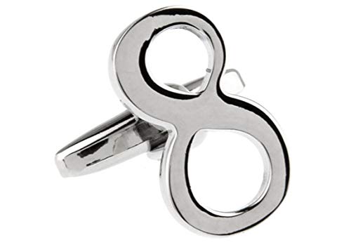 Mancuernillas Daesar Numeral Árabe 8 Plata miniatura 4