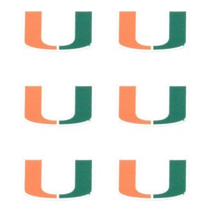 NCAA Miami Hurricanes Face Tattoos, Team Colors, One Size
