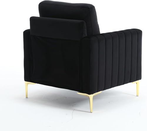 Image of Chair Armchair Single Sofa Chair for Small Apartments, Living Room or Bedroom Chair (Set of 2 Chairs) (Black)