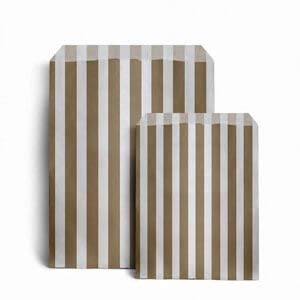 Truly Sweet Candy 50 Kraft Paper Bags - 5" x 7" (29 Styles), Sweet & Gift Bags, Gold Candy Stripe — image 1