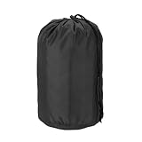 YELARXI Stuff Sack, Nylon Waterproof Storage Sacks Portable Drawstring Dry Stuff Bag Gear Organization with Toggle, 5x10Inch Fit for Backpacking Camping Traveling Hiking(Black)
