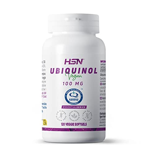 HSN Ubiquinol 100mg (Kaneka Ubiquinol™) Coenzima Q10 Reducida | 120 Perlas Veganas | Mayor Biodisponibilidad | No-GMO, Vegano, Sin Gluten