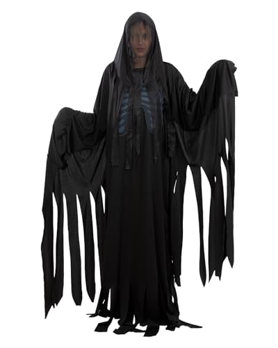 Funidelia Déguisement Officiel de Détraqueur - Harry Potter pour homme, Comprend tunique, torse squelette et capuche, Sorciers - Tenue pour adultes pour fêtes,...