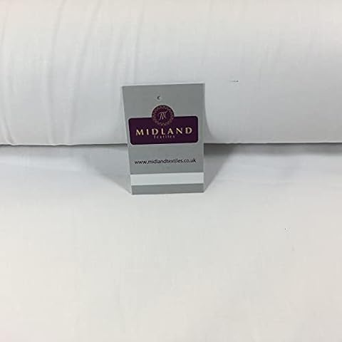 White Cotton Fabric by The Metre Plain 100% Cotton Fabric Ideal for Pillowcases Curtains, Bedding and Patchwork Weight 60 Inches Wide Cover