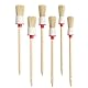 Weenwill Borstenpinsel,6 Stück Pinsel Rund 20mm/25mm/30mm Professionelles Naturholz Rundpinsel Ringpinsel Set Wachspinsel zum Streichen von Wänden und Möbeln für den Hausgebrauch