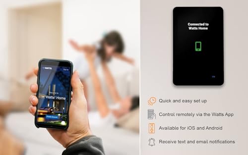 SunTouch SunStat ConnectPlus Touchscreen Programmable Smart Voice-Activated Wi-Fi Thermostat for Electric Floor Heating Systems, 4.3" Screen, Floor and Air Sensing Control, Remote Access