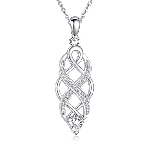 ONEFINITY Celtic Knot Necklace for Women 925 Sterling Silver