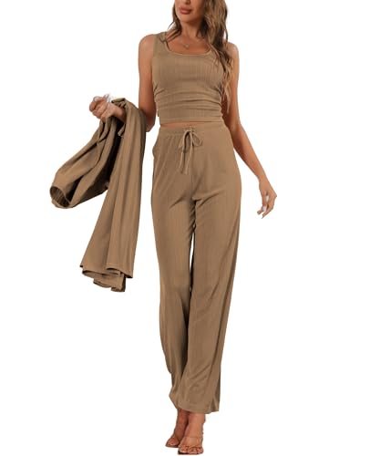 Image of 3 Piece Lounge Sets for Women Airport Travel Outfit