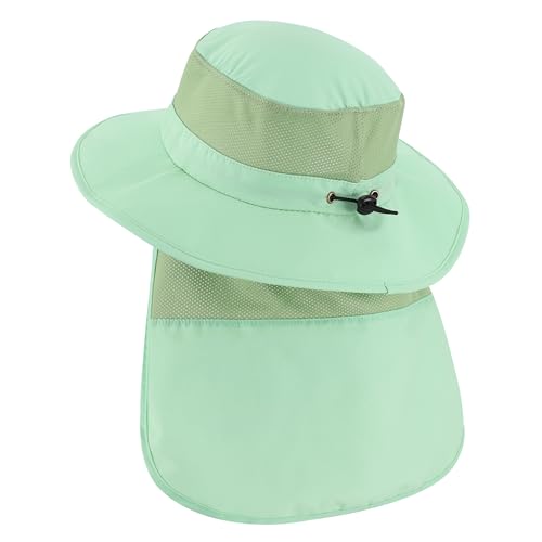 Image of Home Prefer UPF50+ Kids Girls Boys Sun Hat Wide Brim Fishing Hat with Neck Flap Adventure Beach Safari Sun Protection Cap