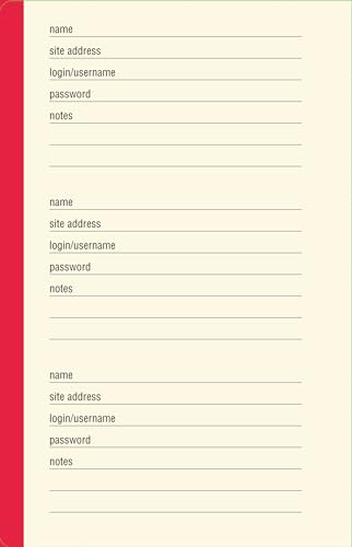 The Personal Internet Address & Password Log Book (removable cover band for security)