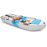 Modular Fishing Kayak with Cart and Paddle, 600 lbs Capacity, 110" Sit-on-Top Kayak, EVA Deck Pad, 2-Piece Portable, Fits SUV/Pickup/Van, for Ocean, Lake, River (Single Kayak (2-Piece))