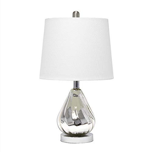 Elegant Designs LT3319-WHT Chrome Ripple Table Lamp cover