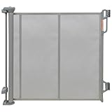 FSYGloryGlides Barrière Extensible Bébé 140 cm Large 86 cm Haut, Barrière de Sécurité en Maille pour Bébés et Animaux, Escaliers, Portes et Couloirs, Ouverture à Une Main (Gray, Version améliorée)