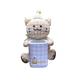 Porta Per Auto, Scatola Graziosa Multifunzionale per 2-in-1 a Forma di Gatto, Cestino Per Auto, Per Viaggi Ufficio Camera Da E Interno