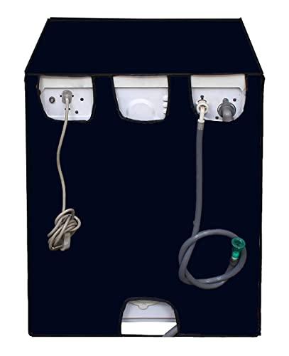 Image of Waterproof & Dustproof Front Loading Washing Machine Front Clear Cover Suitable for Normal IFB 6.5kg, 7 Kg, 7.5Kg & 8kG / 61X61X84cm Washing Machines (Grey) (5, Blue)