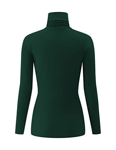 Image of Kindcall Casual Turtleneck Tops Lightweight Long Sleeve Soft Thermal Shirts for Women