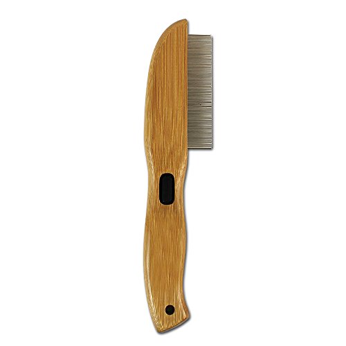 Alcott Bamboo Groom Flea Comb with 77 Rotating Pins for Pets - Image 3