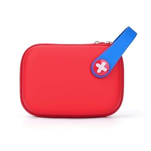 Mini First Aid Kit, 113 Pc. Water-Resistant Hard Toddler Kids Small Cute Case for Car, Home – TSA-Approved Travel Size