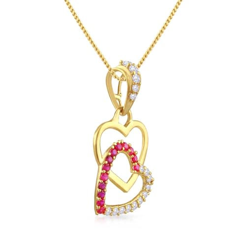 Image of Malabar Gold & Diamonds Heart Pendant for Women 22k Gold | 22 kt (916) BIS Hallmark Gold Pendant for Birthday, Wedding, Anniversary & Valentine's Day Gift