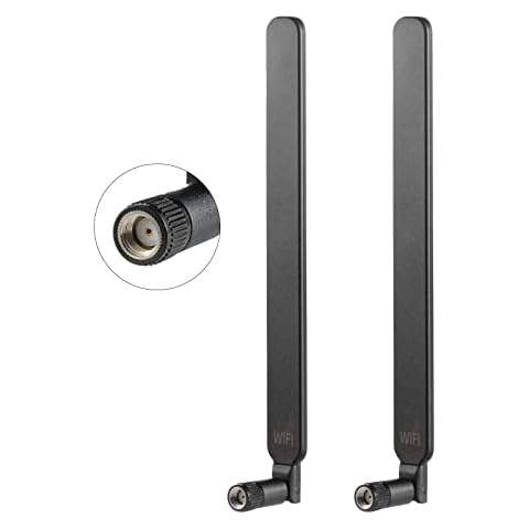 High Gain Long Range Dual Band WiFi 2.4GHz 5GHz 5.8GHz Mimo Replacement Antenna for Furrion Vision S/AMTIFO/DoHonest/AUTO-VOX Vehicle Back Up RV Camera Boost Wireless Signals (2 Pack), Eifagur Cover