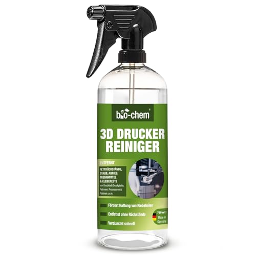 3D-Drucker-Reiniger 750 ml Spray für alle 3D-Drucker, PC-Teile und weitere Elektro-Geräte I Umweltschonender 3D-Druckbett-Reiniger mit hoher Lösekraft I Geruchsneutral und kennzeichnungsfrei