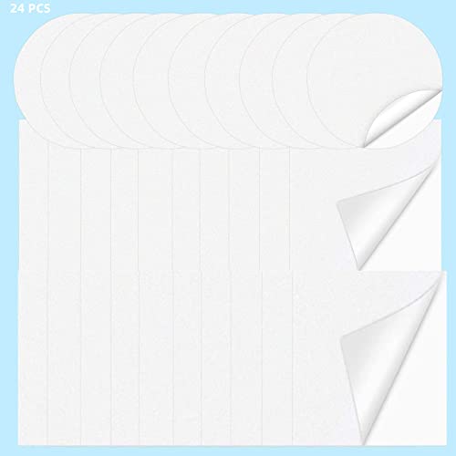 24 Pièces Patch Réparation Transparent, Patchs de Réparation Auto-Adhésifs, Patchs de Rustine Piscine Tissu Autocollant Réparation Disponible pour Jaccuzie Gonflable 3 DifféRentes de Patch Cover