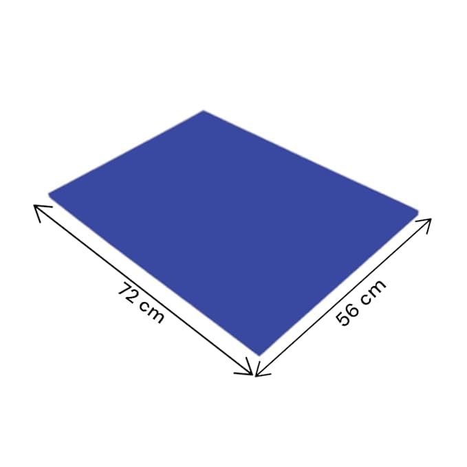 Image of SEJASCOLLECTIONS | Pack of 10 | Dark Blue, Bright, A1, BIG / FULL Size, Pastel Sheets / Chart Paper, Used in art and craft, collage, projects, posters etc. Plain / Unrulled, Size: 70x56 centimeters, 200 GSM thickness.
