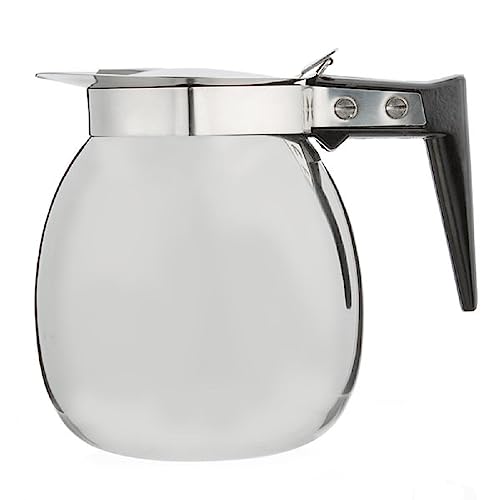 TrueCraftware-64 oz Coffee Decanter Stainless Steel with Black Easy-Grip Handle Mirror Finish- Coffee Carafes For Keeping Hot Liquids Coffee Pot Decanter - Thumbnail 4