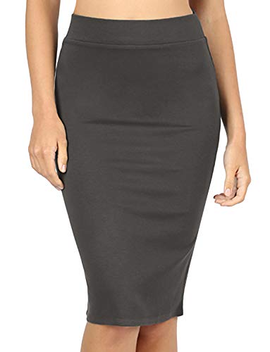 Amazon.com: NE PEOPLE Womens Basic Elastic Waist Midi Knee
