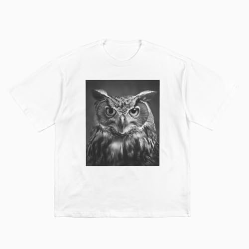 T-shirt coton avec motif hibou haut de gamme pour l'été