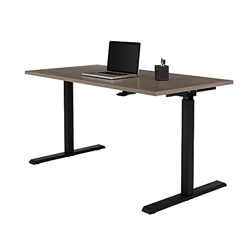 Image of Realspace Magellan 60 inch W Pneumatic Height-Adjustable Standing Desk, Gray