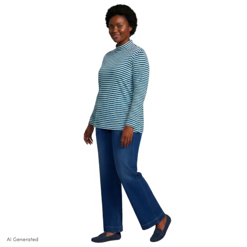 Image of Lands' End Women's Cotton Mock Turtleneck