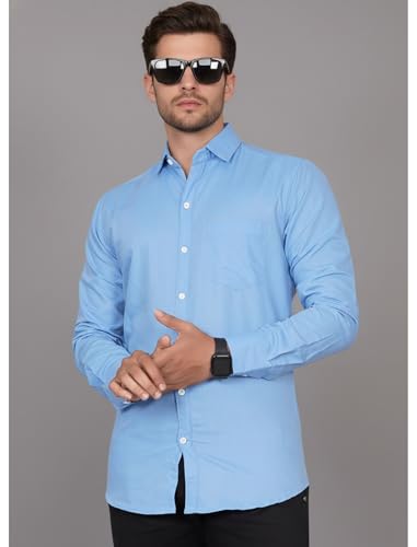 Image of Diverse Men's Solid Formal Shirt | Premium Poly Cotton Full Sleeve Regular Fit Shirt for Men | Stylish Office, Business & Casual