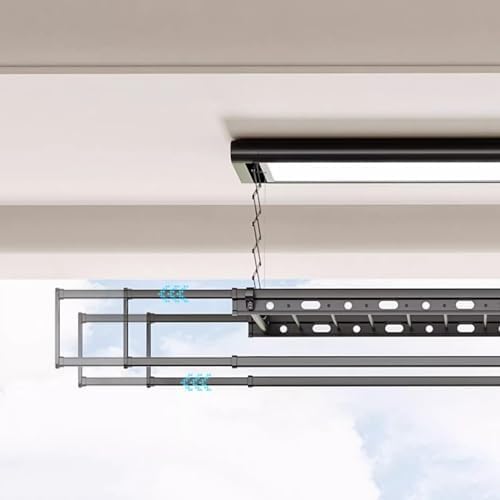 Ultra Thin Electric Clothes Drying Rack - Fully Automatic Ceiling Hanger with Remote Control, Smart Invisible Design for Balcony, Space-Saving Laundry Solution (Color: C)