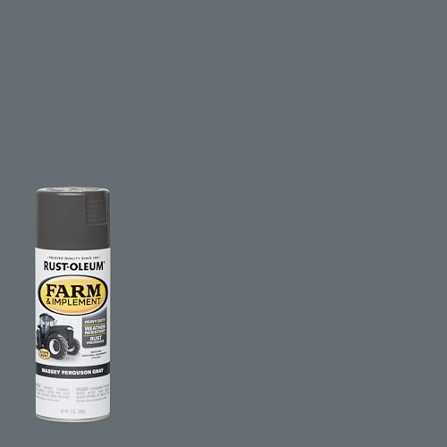 Image of Rust-Oleum 280133 Farm & Implement Spray Paint, 12 oz, Massey Ferguson Gray, (Pack of 1)