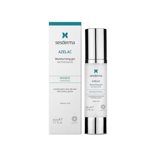 Sesderma AZELAC Moisturizing Gel for Oily Combination & Sensitive Skin | Lightweight Hydrating Face Gel | Helps Reduce Excess Oil Redness & Blemish-Prone Appearance | 1.7 fl. oz