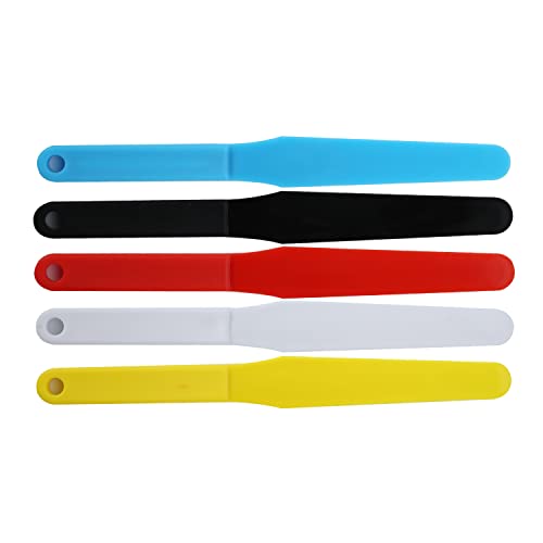 Hanze 5Pcs Screen Printing Plastic Ink Spatulas 1.2"Width Silk Screen Printing Shovel Ink Scoop 5 Colors For Silk Printing (1.2Width) #TOP4