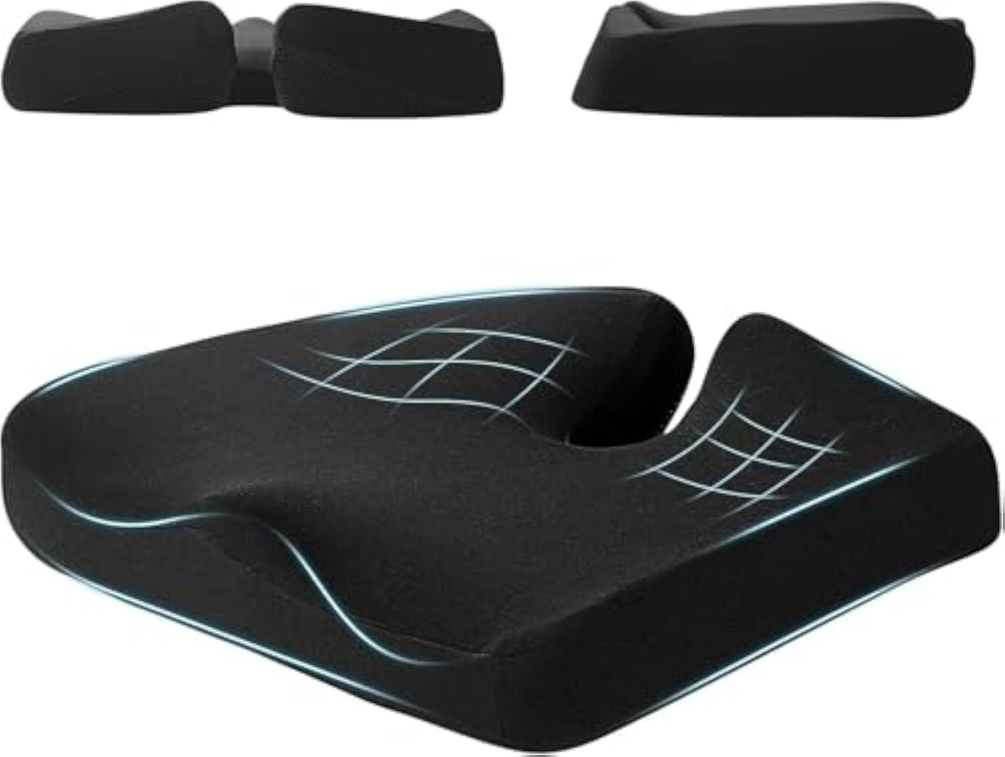 Extra Large Orthopedic Memory Foam Coccyx Seat Cushion