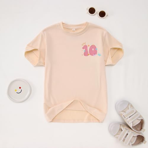 Image of IZYJOY in My Double Digits Era Shirts Girls 10th Birthday T-Shirts 10 Years Old Birthday Party Short Sleeve Summer Tee Tops