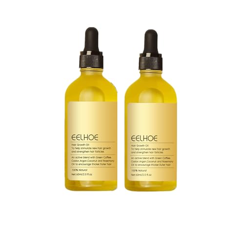 Carvenchi Natural Hair Growth Oil with Rosemary Scent, for Dry Damaged and Thin Hair, Colorless 2PC, 4 Fl Oz, Unisex