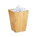 Relaxdays Kosz na papier bambusowy, prostokątny, 6 l, bez pokrywy, do biura, pokoju dziecięcego, łazienki, kosz na śmieci wys. x szer. x gł.: 27 x 20 x 20 cm, naturalny